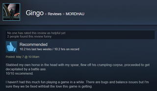 Illustration for article titled Mordhau, As Told By Steam Reviews